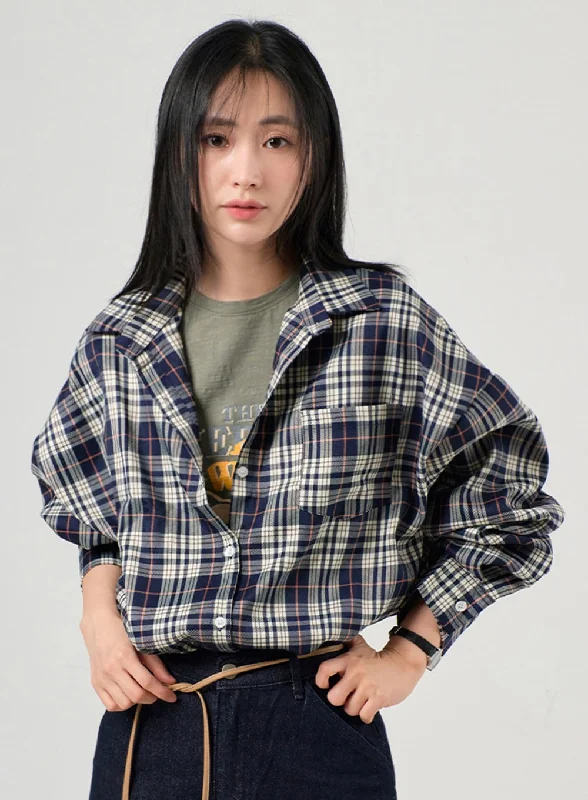 Collared Checkered Shirt OF406Cultural Shirts