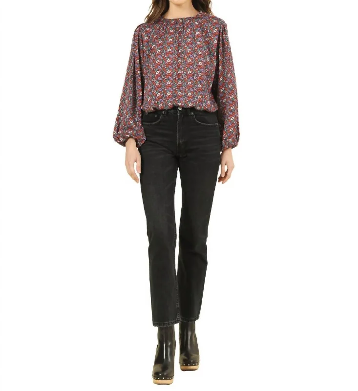 Ayla Blouse In Laila ChiliLayered Shirts