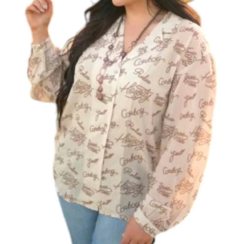 Lasso Blouse In BrownButton-Down Shirts