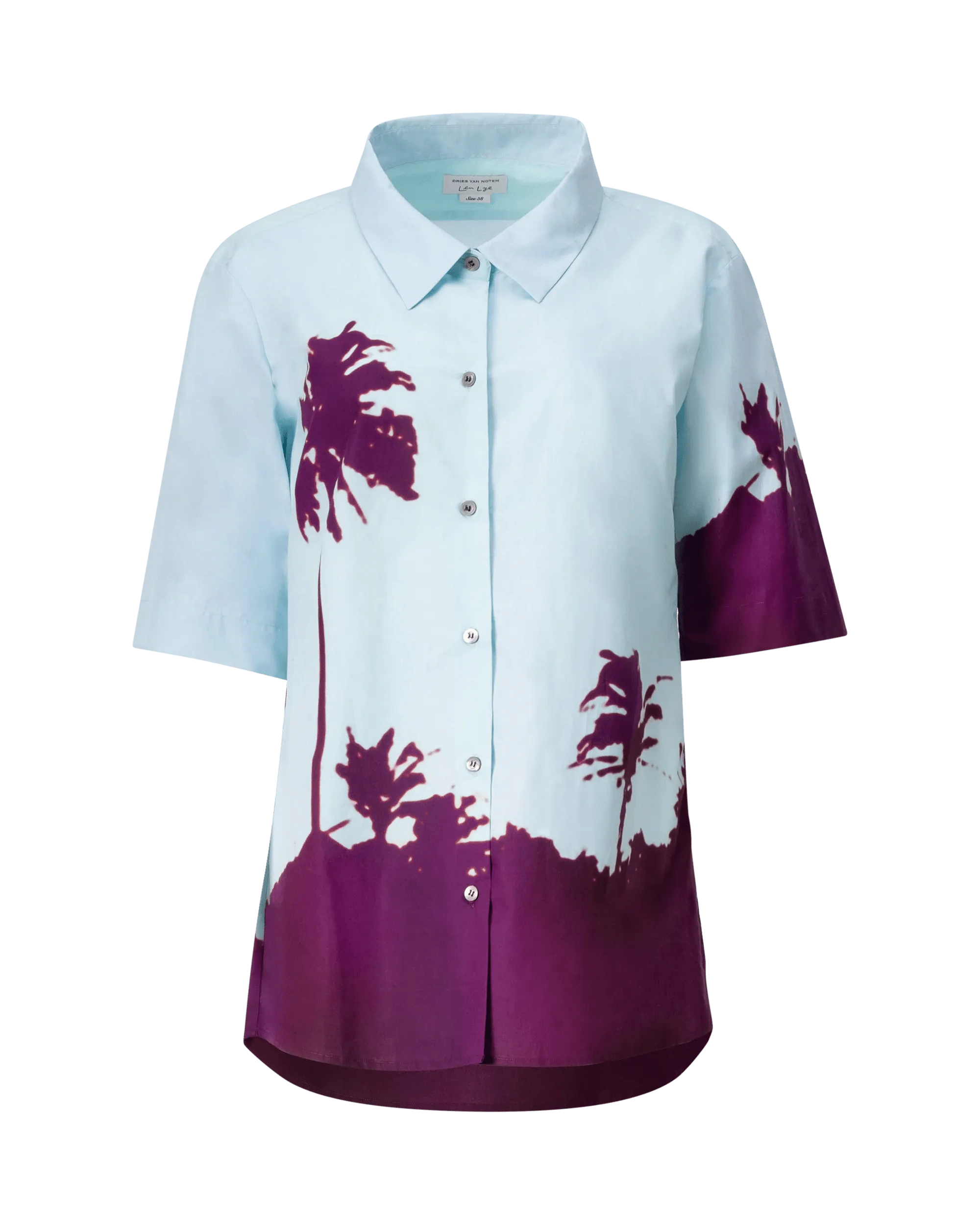 Palm-Printed Cotton Poplin ShirtPolka Dot Shirts