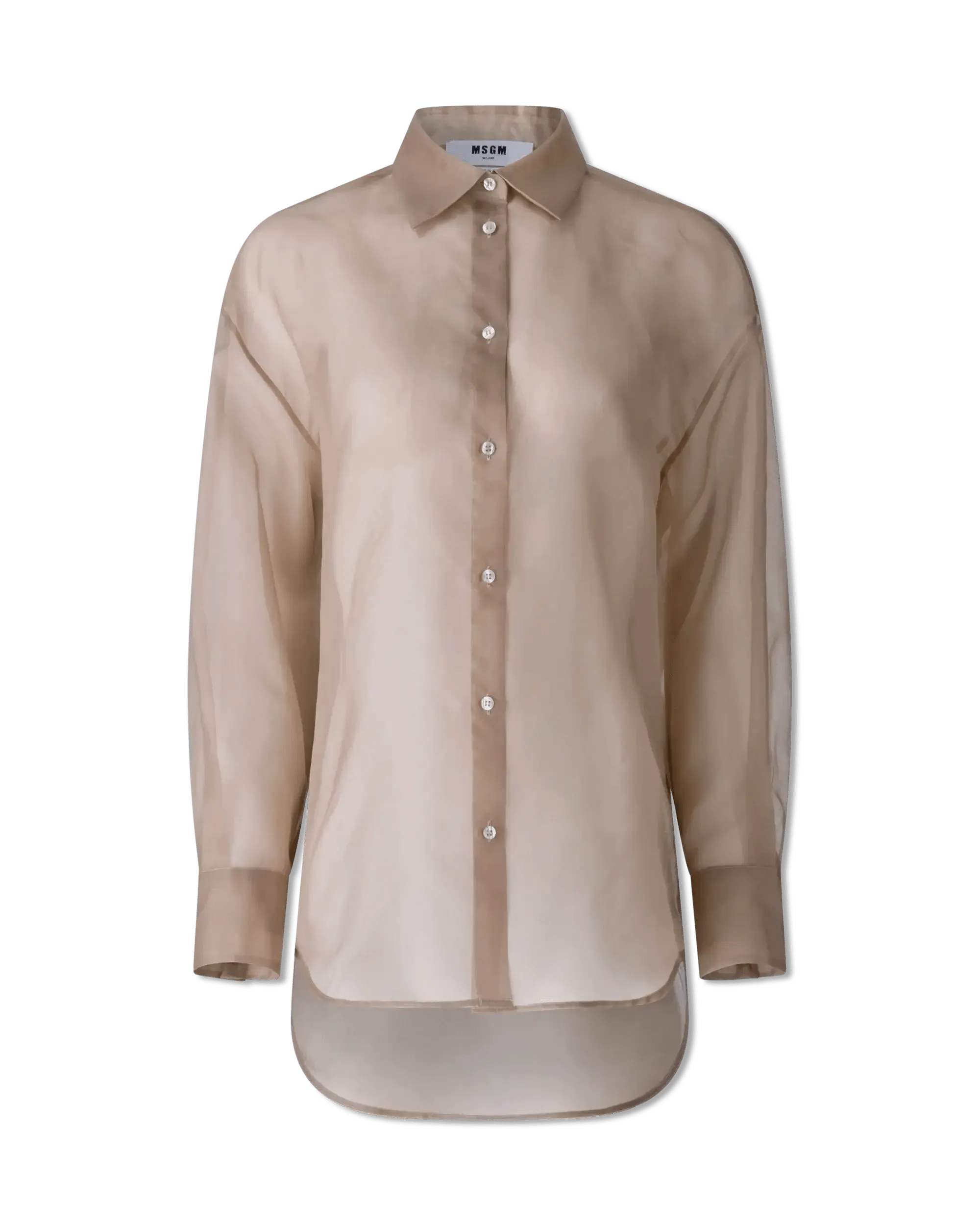 Sheer Button Up Silk ShirtCollege Shirts