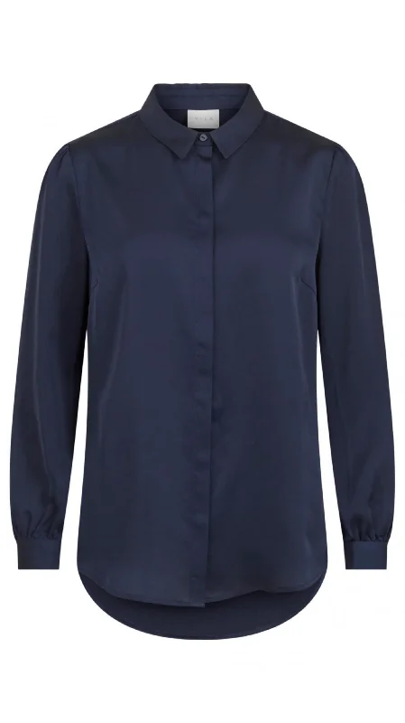 Ellette Navy ShirtTasseled Shirts