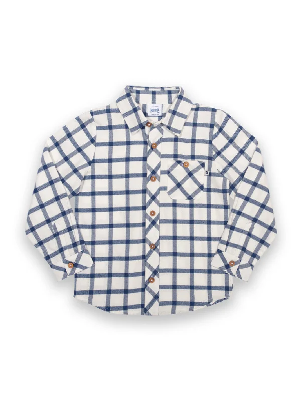 Check shirt creamRuffled Shirts