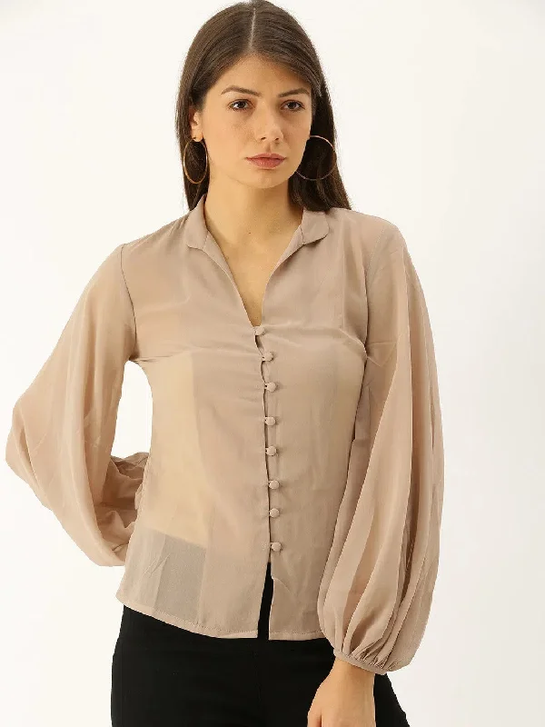 Extra Balloon Sleeve BlouseRelaxed Fit Shirts