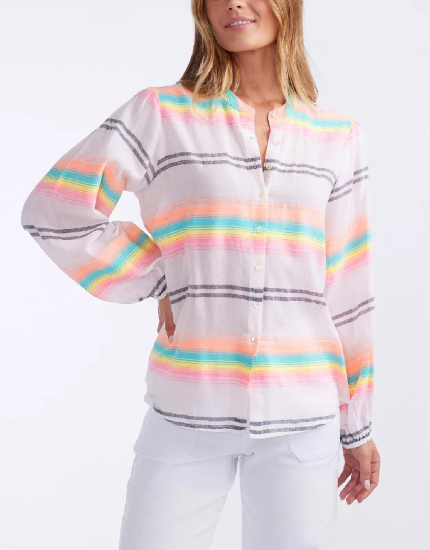 Malibu Blouse - Neon RainbowWool Shirts