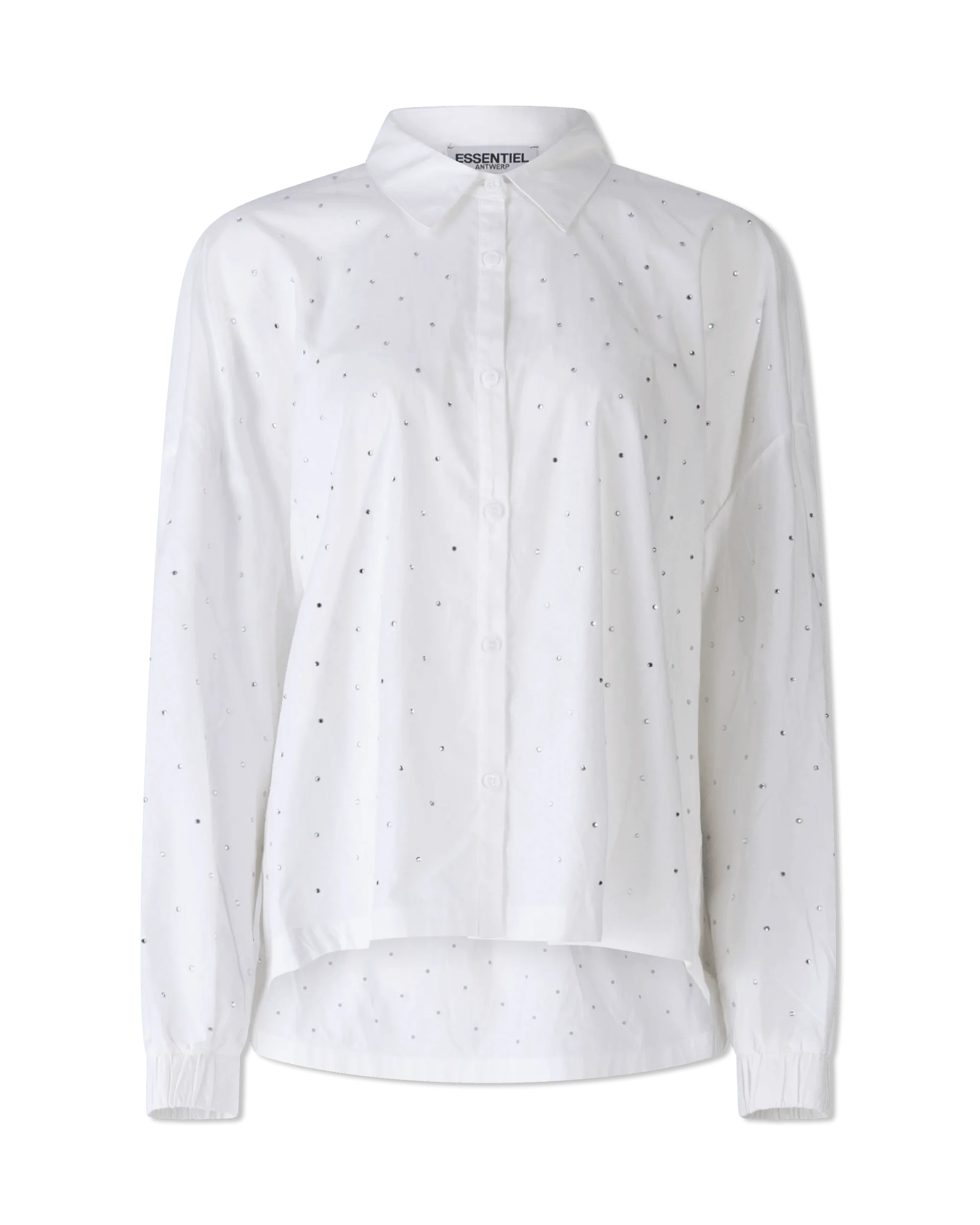 Rhinestone Embellished Poplin ShirtStriped Shirts