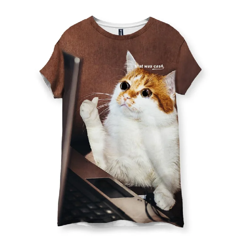 Crewneck T-ShirtsCash Cat Women's T-Shirt