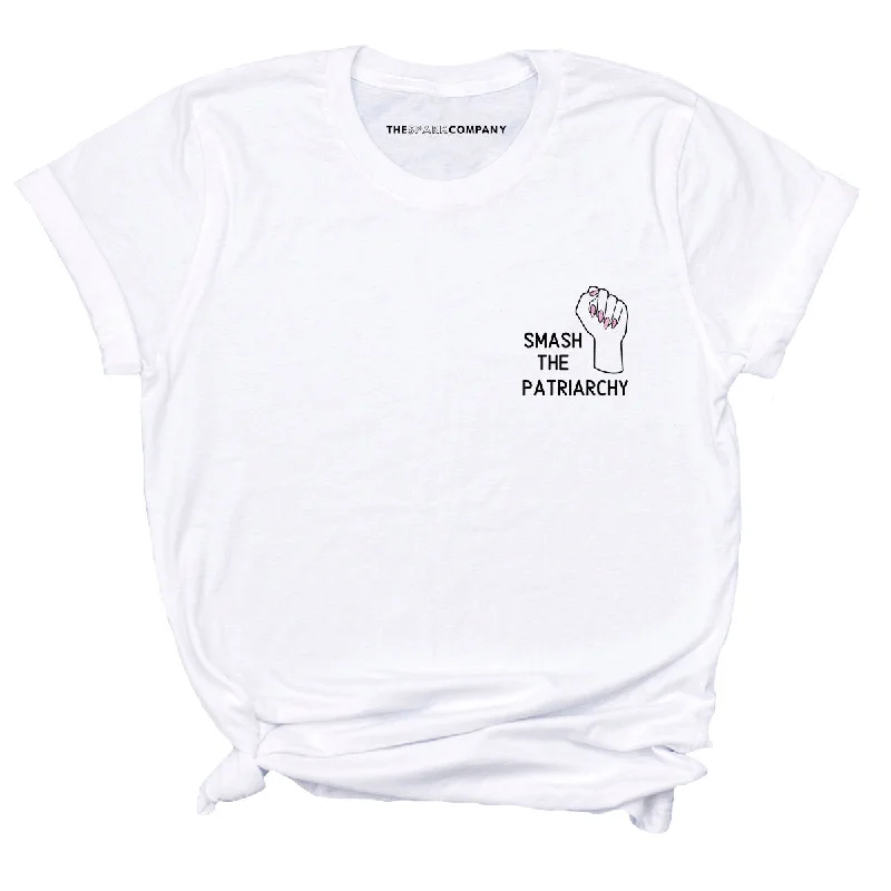 Pocket T-ShirtsEmbroidered Smash The Patriarchy Feminist T-Shirt