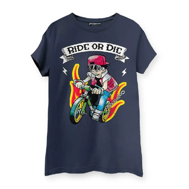 Colorblock T-ShirtsRide or Die Women's Cotton T-Shirt