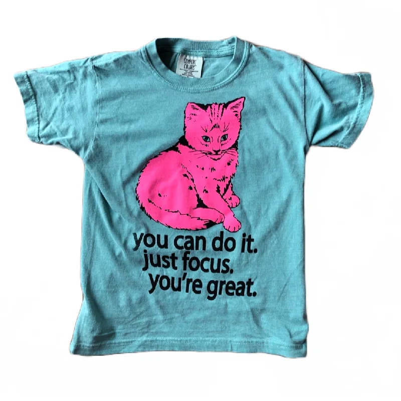 Performance T-ShirtsFocus Cat T-shirt - Seafoam Pink (Youth)