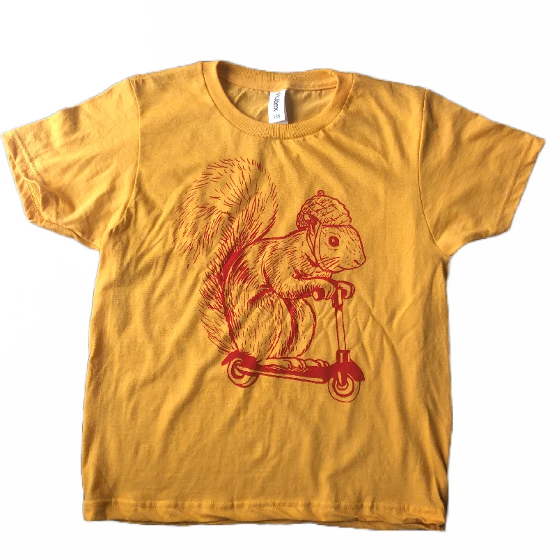 College T-ShirtsSquirrel on a Bird Youth T-shirt - Ketchup and Mustard