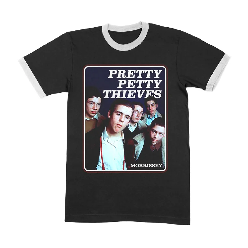 Bamboo T-ShirtsPretty Pretty Thieves Ringer T-Shirt Black