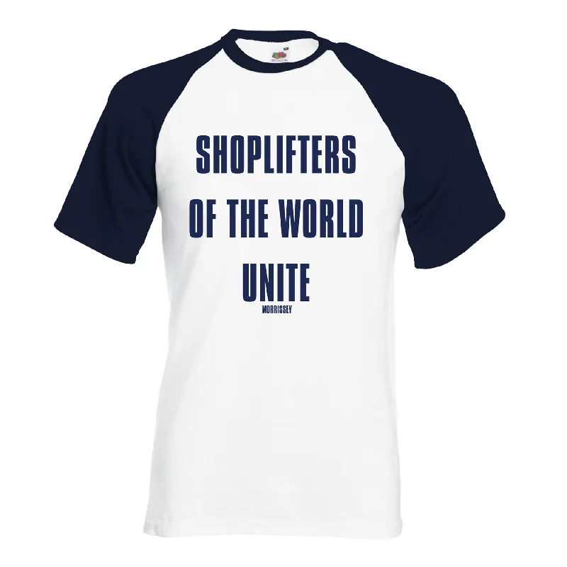 Mesh T-ShirtsWHITE / NAVY SHOPLIFTERS BASEBALL SHIRT