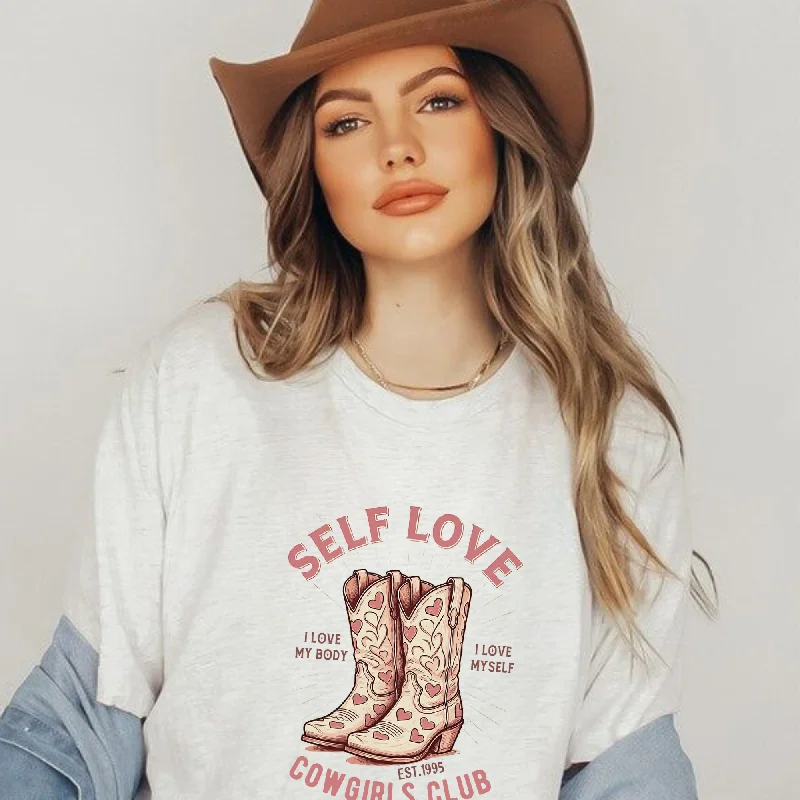 Fitted T-ShirtsSelf Love Cowgirl Club T-Shirt