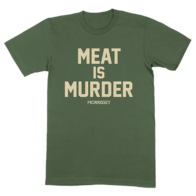 College T-ShirtsMeat Is Murder Military Green T-Shirt