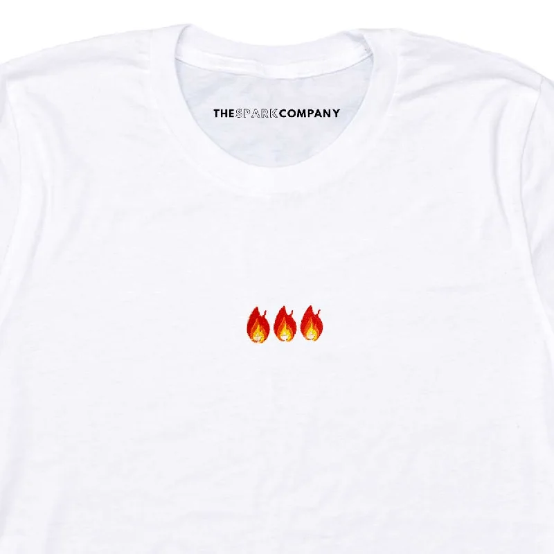 Fitted T-ShirtsOn Fire Embroidered Feminist T-Shirt