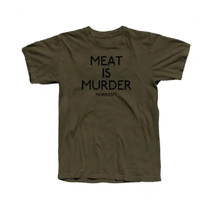 Formal T-ShirtsMEAT IS MURDER MENS OLIVE T-SHIRT