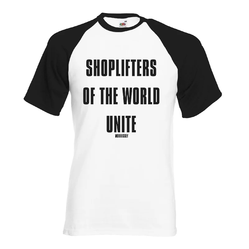 Fleece T-ShirtsWHITE / BLACK SHOPLIFTERS BASEBALL SHIRT