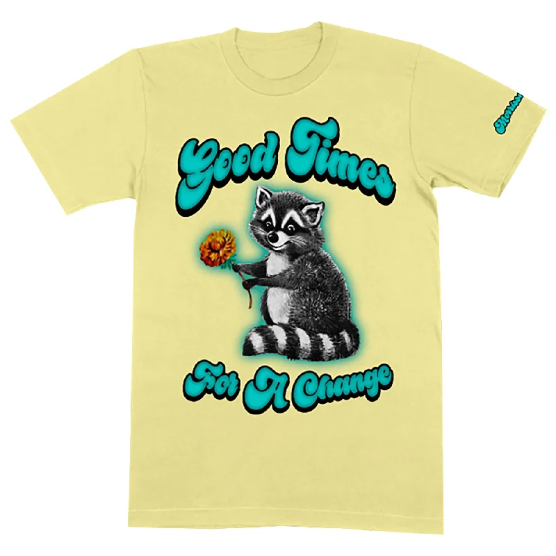 Button-Up T-Shirts'Good Times For A Change' T-Shirt Yellow