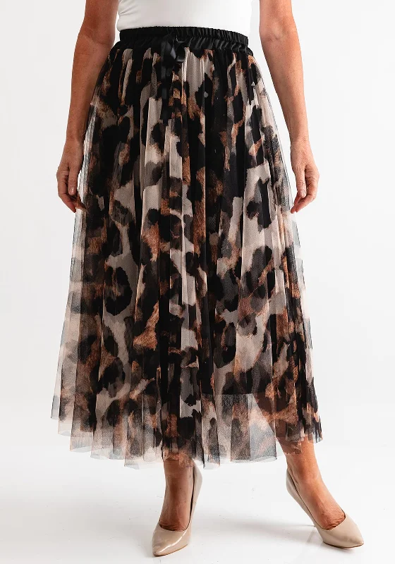 d.e.c.k by Decollage Tulle Midi Skirt, Leopard PrintHoop Skirt