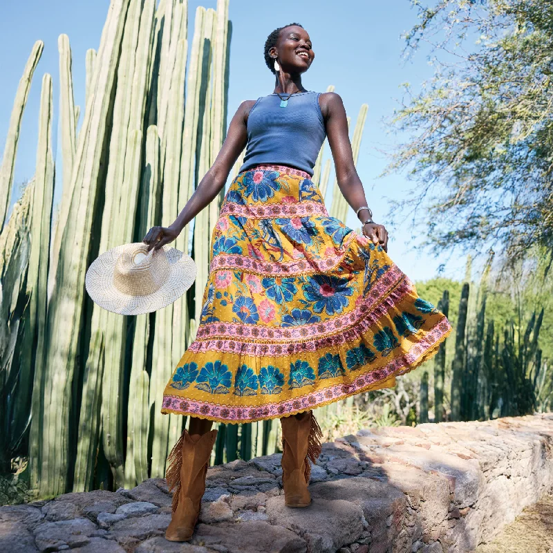 Sunshine Gardens SkirtSilk Skirt