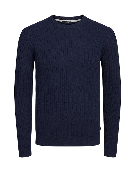 Hip-Hop Knit TopsJack & Jones Arthur Knit Crew Neck Sweater, Maritime Blue