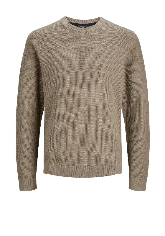 Urban Knit TopsJack & Jones Arthur Knit Crew Neck Sweater, Brindle