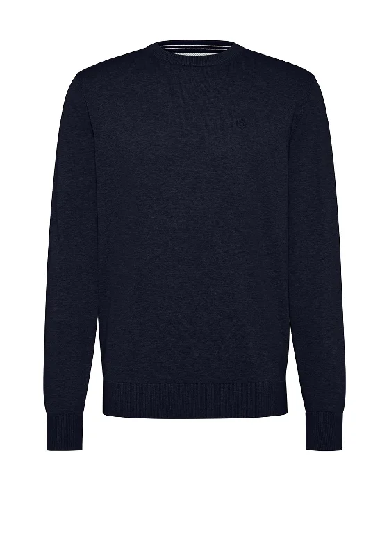 Luxury Knit TopsBugatti Crew Neck Sweater, Navy