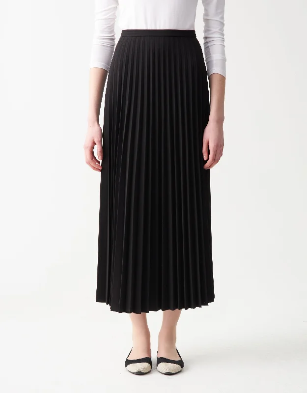 31"-33" A-line Accordian Pleat Skirt BlackInsulated Skirt