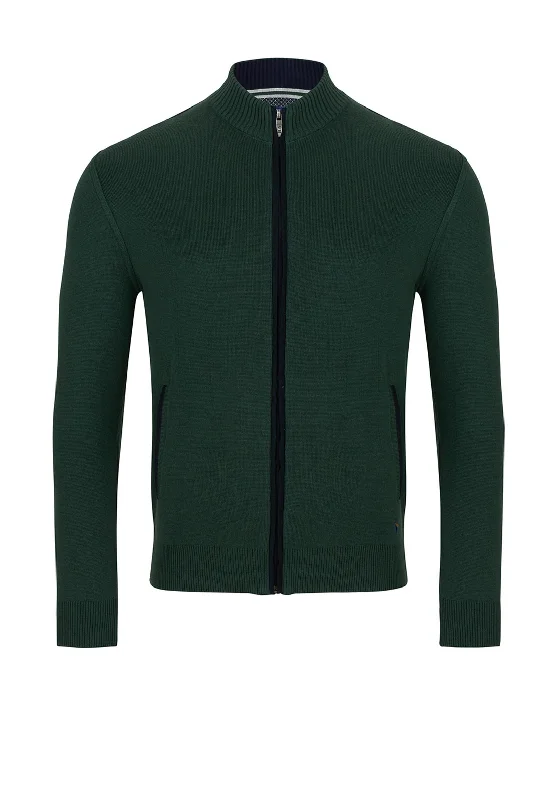 Yoga Knit TopsDaniel Grahame Full Zip Sweater, Forest Green