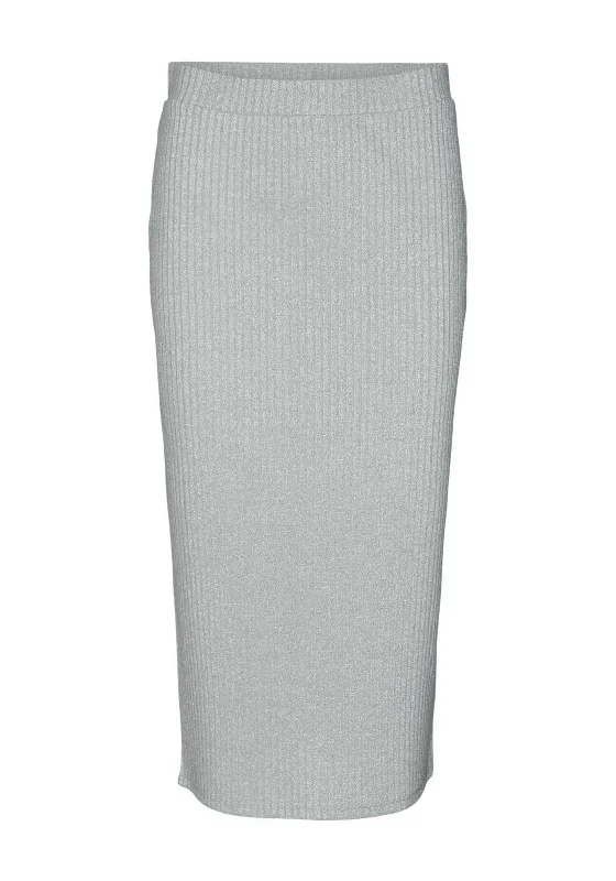 Vero Moda Cora High Waisted Skirt, SilverCrinoline