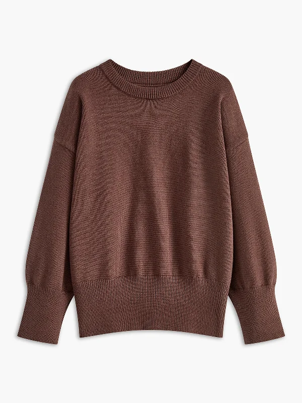 Off-Shoulder Knit TopsMinimalist Plain Shift Sweater