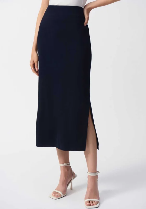 Joseph Ribkoff Knit Midi Skirt, NavyOffice Skirt