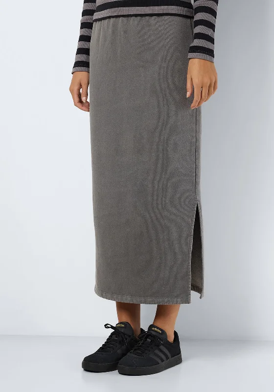 Noisy May Meg Midi Sweat Skirt, Charcoal GrayKilt