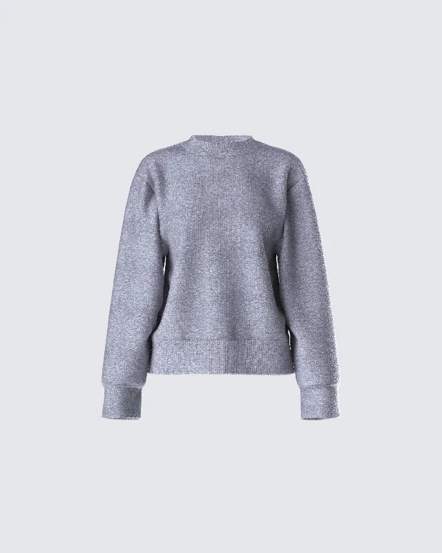 Performance Knit TopsAngela Grey Sweater Knit Top