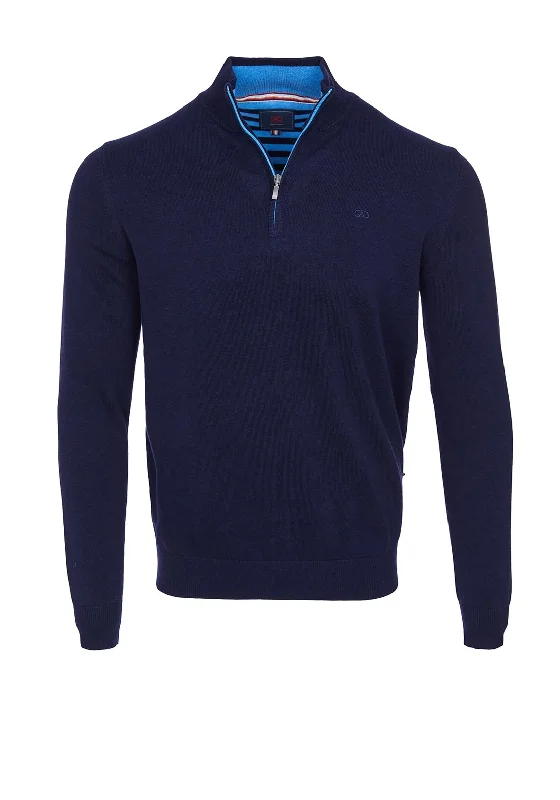 Winter Knit TopsAndre Adare Quarter Zip Sweater, Navy