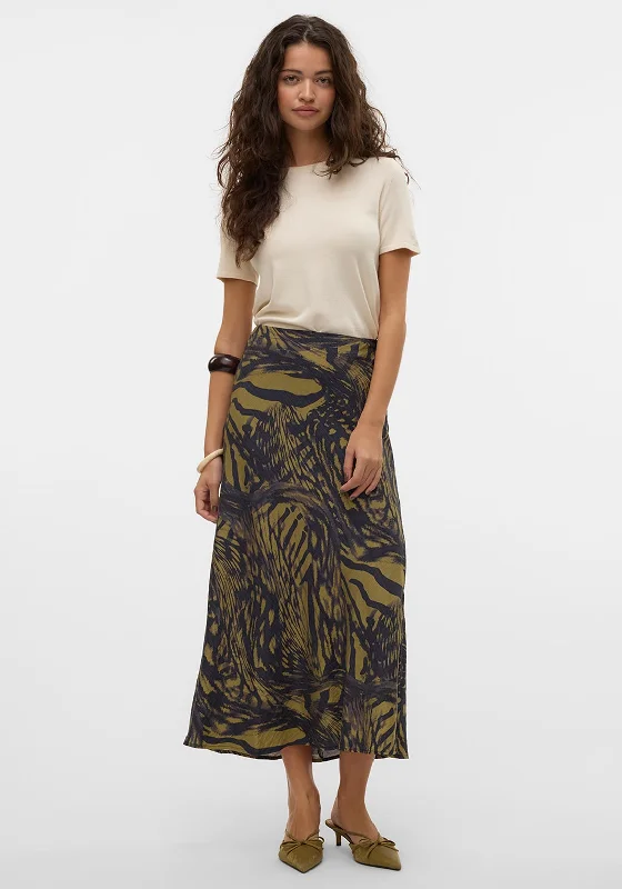 Vero Moda Joss Ibe Printed Skirt, Green MultiUtility Skirt