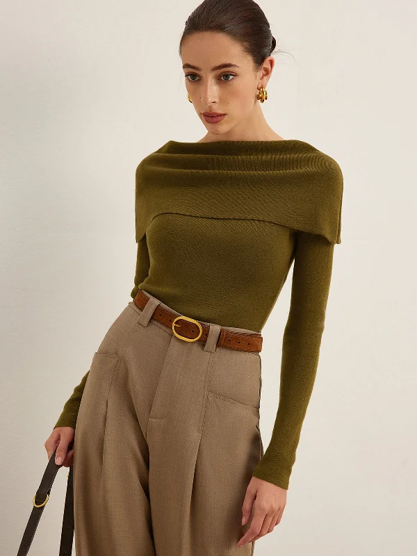 Cashmere Knit TopsWool-Blend Skinny Sweater