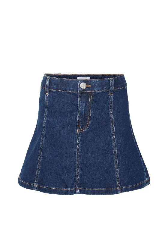 Vero Moda Girl Tilde Short Denim Skirt, Dark Blue DenimSarong