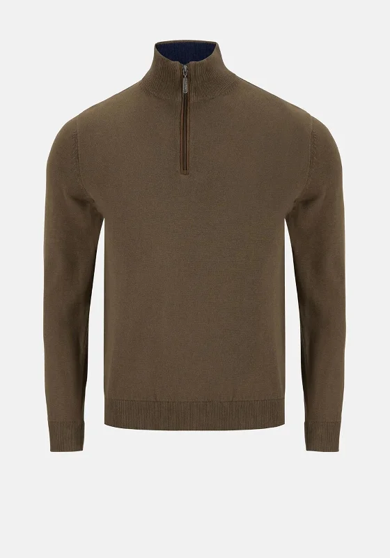 Running Knit Tops6th Sense Harry Quarter Zip Sweater, Morel