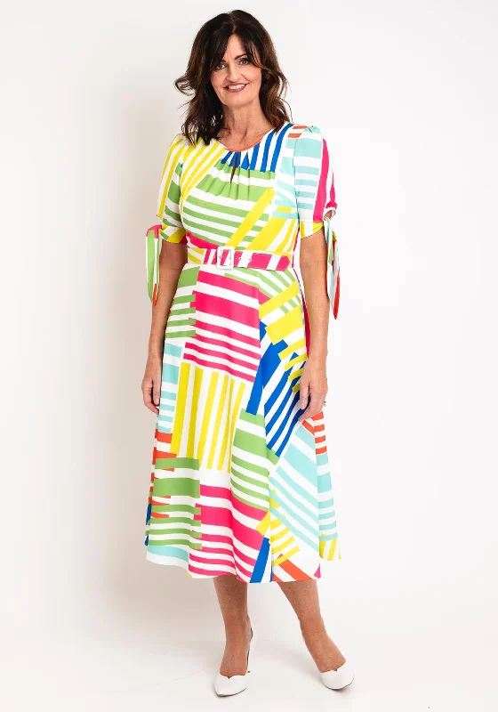 Fleece-lined DressElla Boo Geo Print A-Line Maxi Dress, Multi