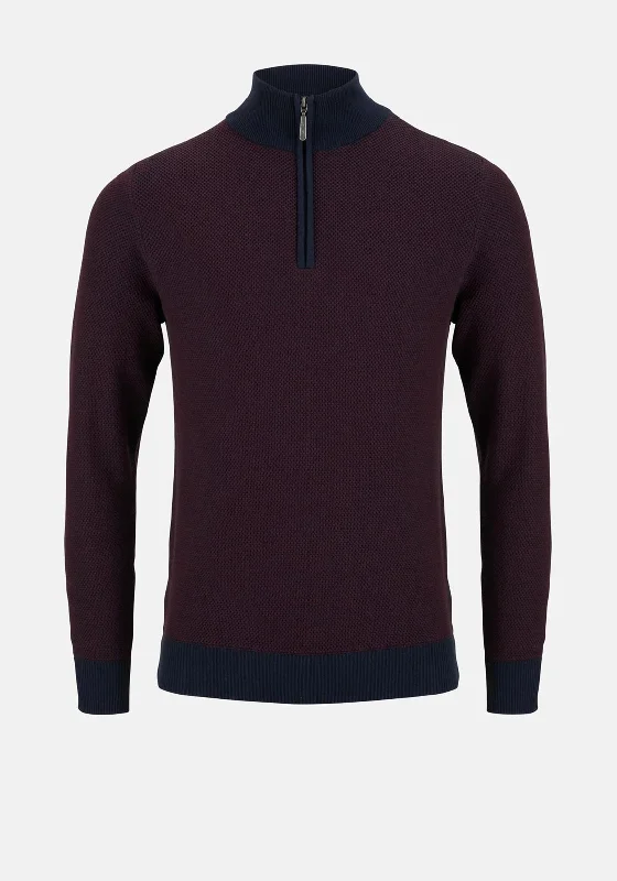 Cycling Knit Tops6th Sense Jimmy Quarter Zip Sweater, Tawny Port