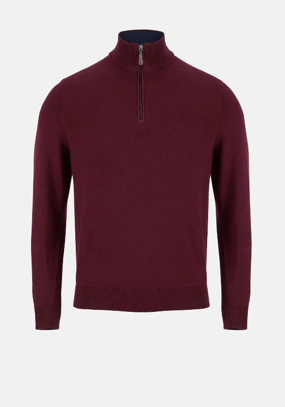 Camping Knit Tops6th Sense Harry Quarter Zip Sweater, Tawny Port