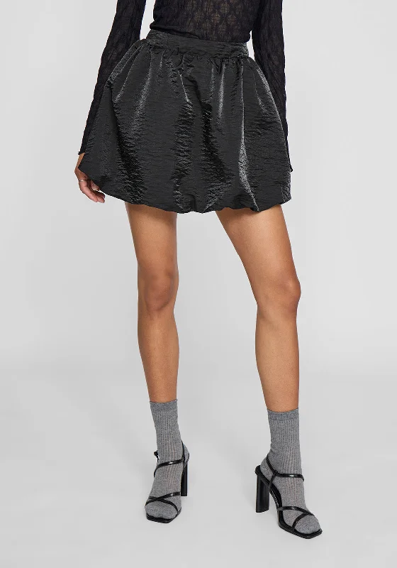 Vila Mabelle Bubble Hem Mini Skirt, BlackTennis Skirt