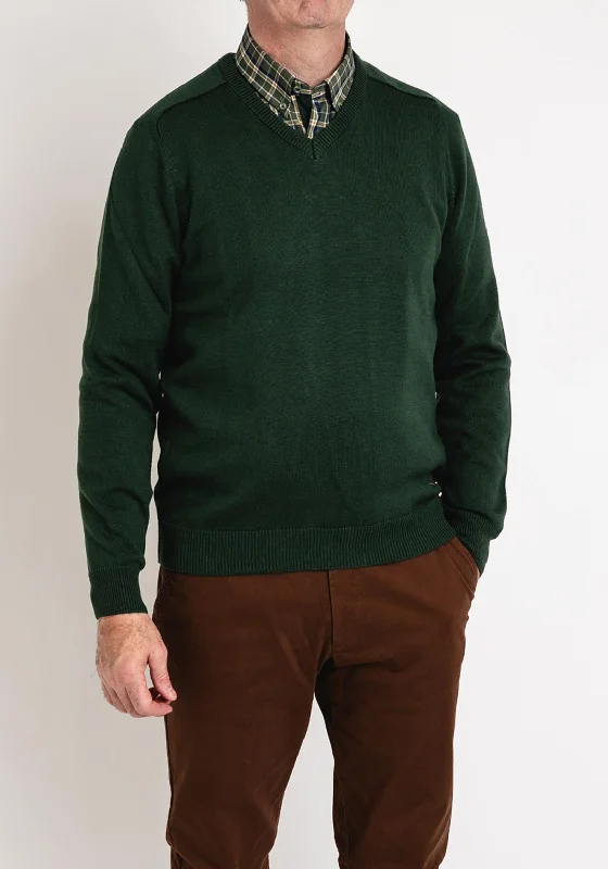 Fall Knit TopsDaniel Grahame V Neck Sweater, Green