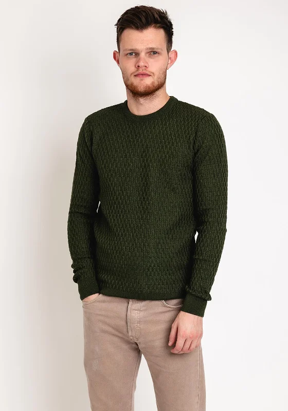 Limited Edition Knit TopsRemus Uomo Knit Sweater, Olive