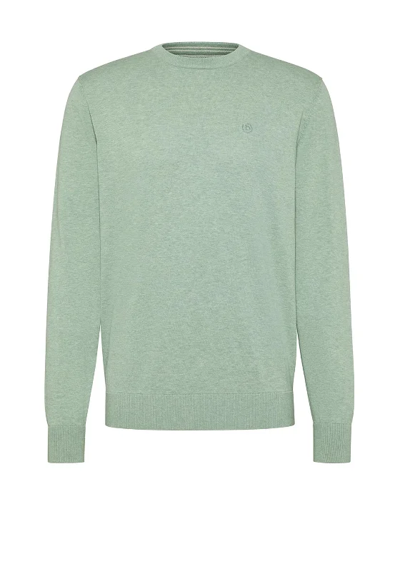 High-Fashion Knit TopsBugatti Crew Neck Sweater, Sage Green