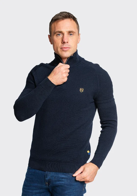 V-Neck Knit TopsXV Kings by Tommy Bowe Coalville Half Zip Sweater, Admiral Mosaic