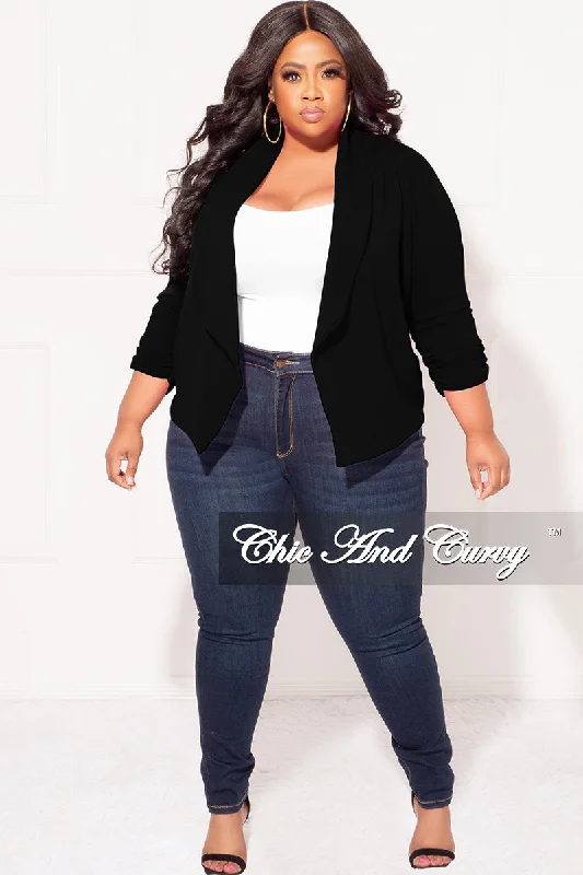 Final Sale Plus Size Blazer in BlackPlus size women's turtleneck tops