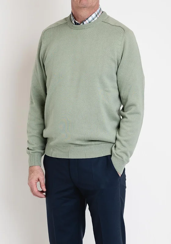 Button-Up Knit TopsDaniel Grahame O Neck Sweater, Sage